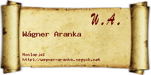 Wágner Aranka névjegykártya