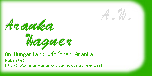 aranka wagner business card